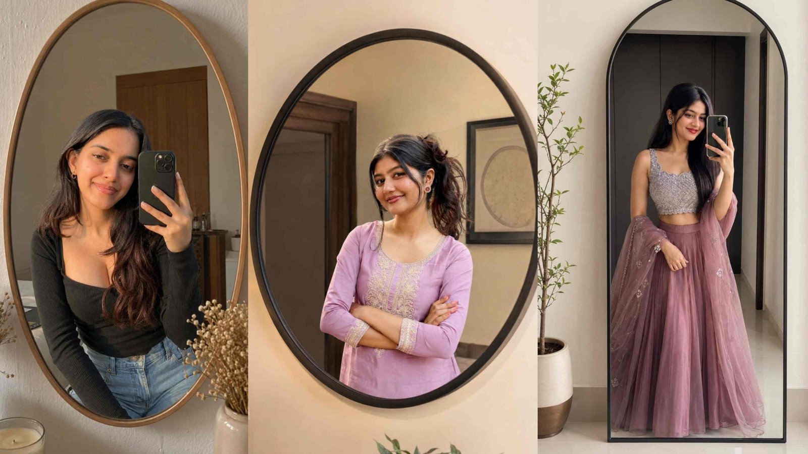 Aesthetic Mirror Selfie AI Photo Editing Prompt | Prompt Copy AI